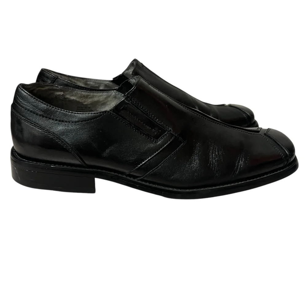 Stacy Adams Men's Black Leather Dress Slip On Office Career Shoes Size 9